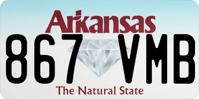 AR license plate 867VMB