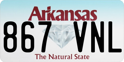 AR license plate 867VNL