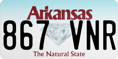 AR license plate 867VNR