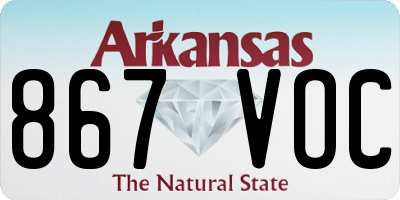 AR license plate 867VOC
