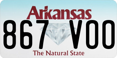 AR license plate 867VOO