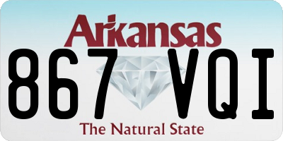 AR license plate 867VQI