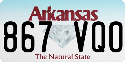AR license plate 867VQO