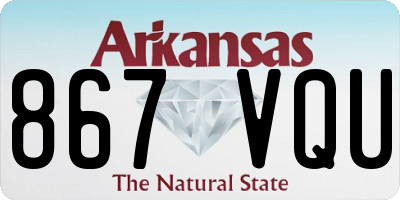 AR license plate 867VQU