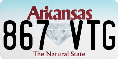 AR license plate 867VTG