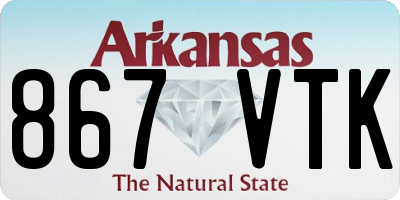 AR license plate 867VTK