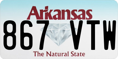 AR license plate 867VTW