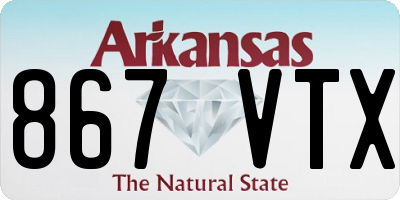 AR license plate 867VTX