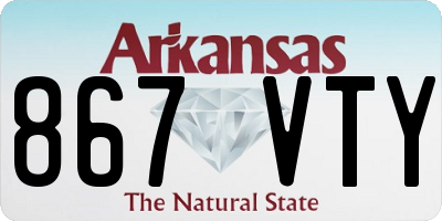 AR license plate 867VTY