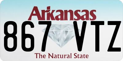 AR license plate 867VTZ
