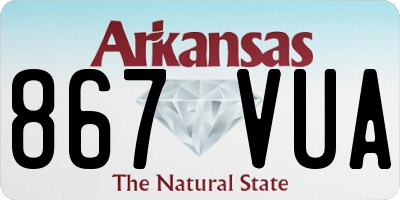 AR license plate 867VUA