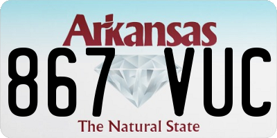 AR license plate 867VUC