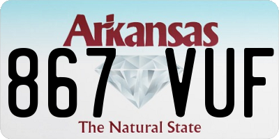 AR license plate 867VUF
