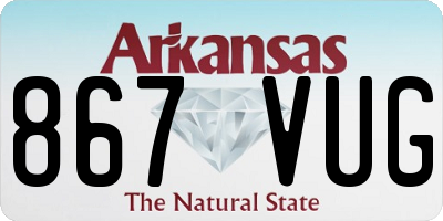 AR license plate 867VUG