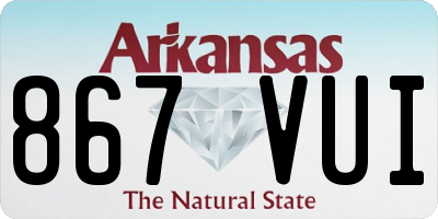 AR license plate 867VUI