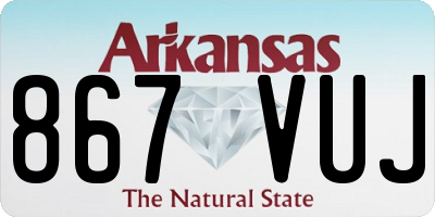 AR license plate 867VUJ