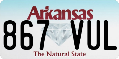 AR license plate 867VUL