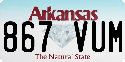 AR license plate 867VUM