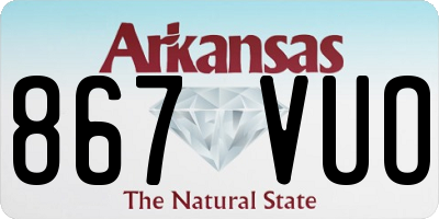 AR license plate 867VUO