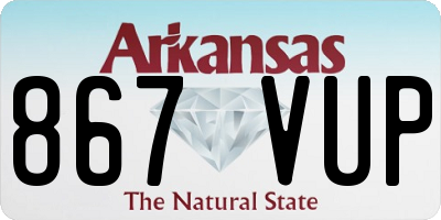 AR license plate 867VUP