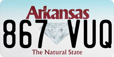 AR license plate 867VUQ