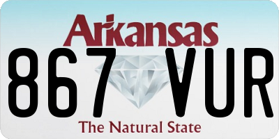AR license plate 867VUR