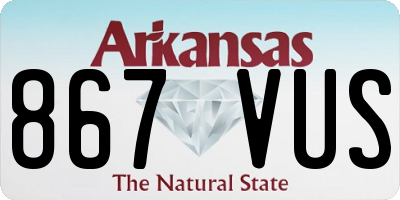 AR license plate 867VUS