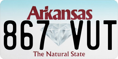 AR license plate 867VUT