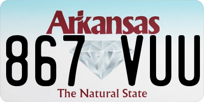 AR license plate 867VUU