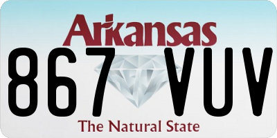 AR license plate 867VUV
