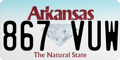 AR license plate 867VUW