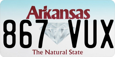 AR license plate 867VUX
