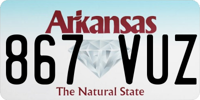 AR license plate 867VUZ