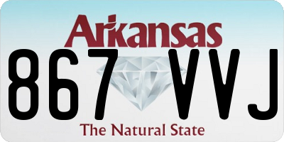 AR license plate 867VVJ