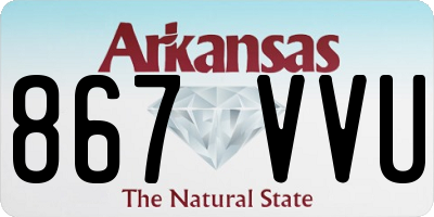 AR license plate 867VVU