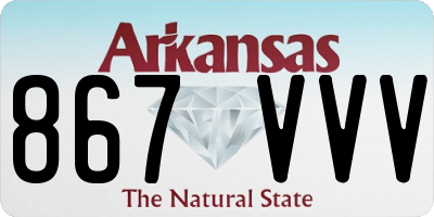 AR license plate 867VVV