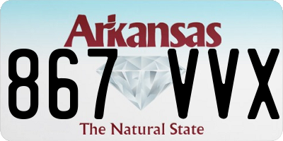 AR license plate 867VVX