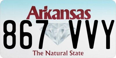 AR license plate 867VVY