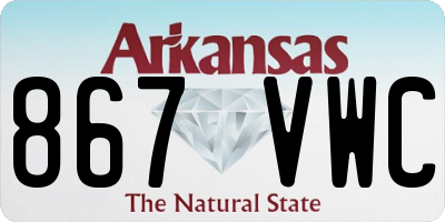 AR license plate 867VWC