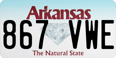 AR license plate 867VWE