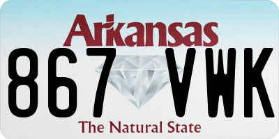 AR license plate 867VWK