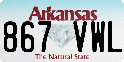 AR license plate 867VWL