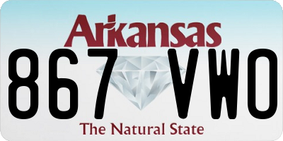 AR license plate 867VWO