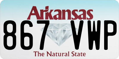 AR license plate 867VWP