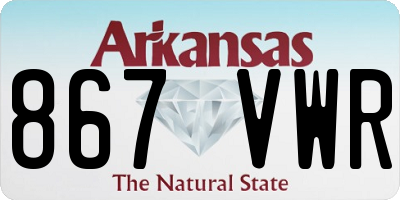 AR license plate 867VWR