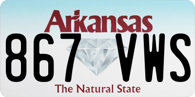 AR license plate 867VWS
