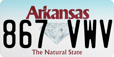 AR license plate 867VWV