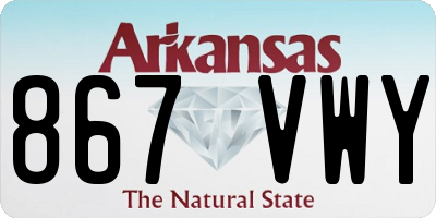 AR license plate 867VWY