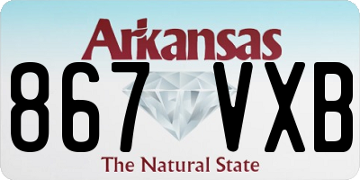 AR license plate 867VXB