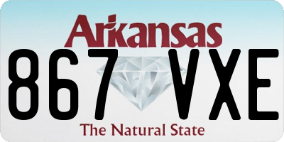 AR license plate 867VXE